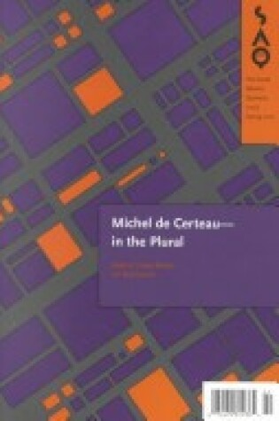 Cover of Michel De Certeau in the Plural