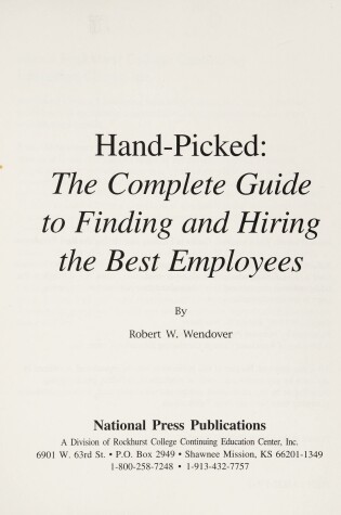 Cover of Hand-Picked