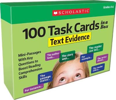 Book cover for 100 Task Cards in a Box: Text Evidence