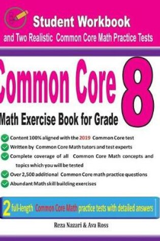 Cover of Common Core Math Exercise Book for Grade 8