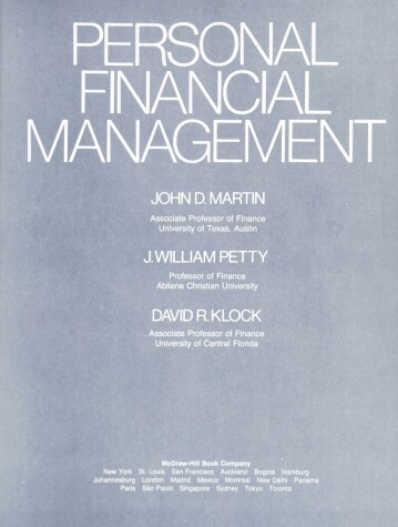 Book cover for Personal Fincl Managmnt -W/B 15