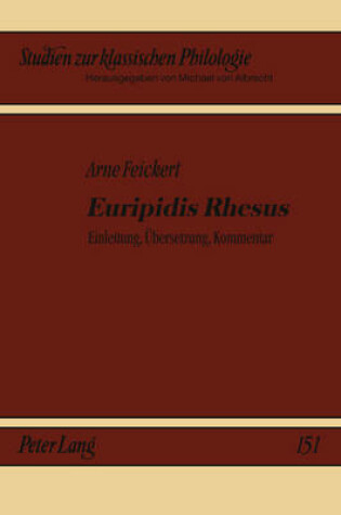 Cover of "Euripidis Rhesus"