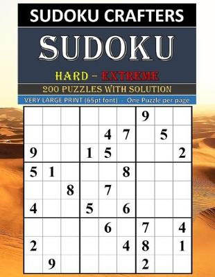 Book cover for SUDOKU Hard - Extreme 200 PUZZLES WITH SOLUTION