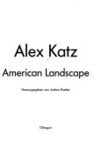 Cover of Alex Katz