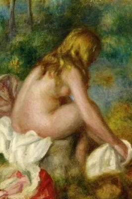 Book cover for 150 page lined journal Bather, Seated Nude, 1985 Pierre Auguste Renoir