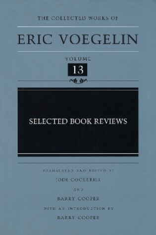 Cover of Selected Book Reviews (CW13)