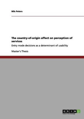 Book cover for The country-of-origin affect on perception of services