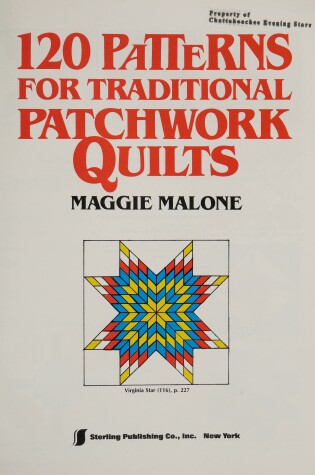 Cover of 120 Patterns for Traditional Patchwork Quilts