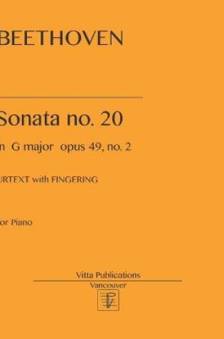 Cover of Beethoven Sonata no. 20