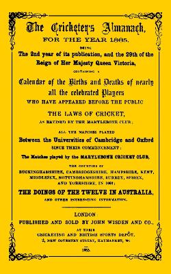 Book cover for Wisden Cricketers' Almanack 1865