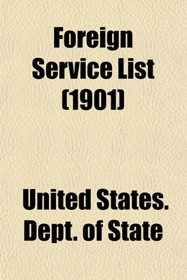 Book cover for Foreign Service List (1901)