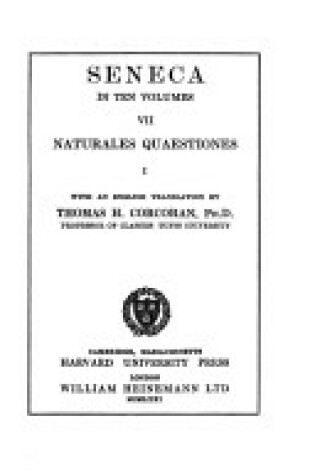 Cover of Naturales Quaestiones