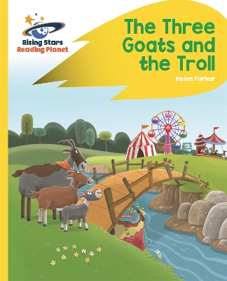 Book cover for Reading Planet - The Three Goats and the Troll - Yellow: Rocket Phonics