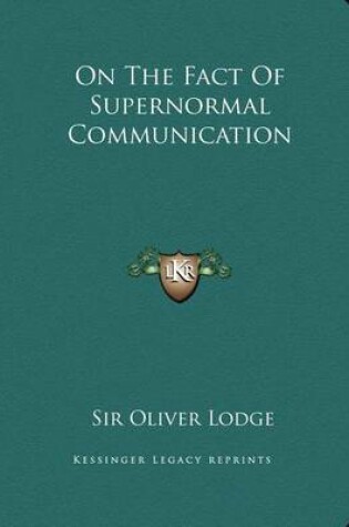 Cover of On the Fact of Supernormal Communication