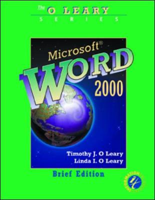 Book cover for O'Leary Series:  Microsoft Word 2000 Brief Edition