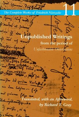 Book cover for Unpublished Writings from the Period of Unfashionable Observations