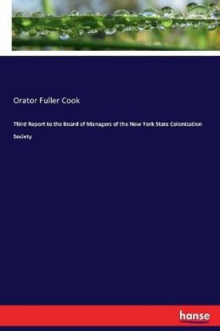 Cover of Third Report to the Board of Managers of the New York State Colonization Society