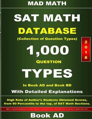 Book cover for 2018 SAT Math Database Book AD