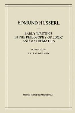 Cover of Early Writings in the Philosophy of Logic and Mathematics