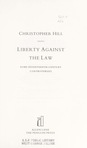 Cover of Liberty Against the Law