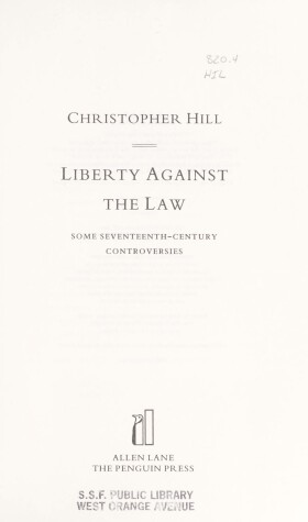 Book cover for Liberty Against the Law