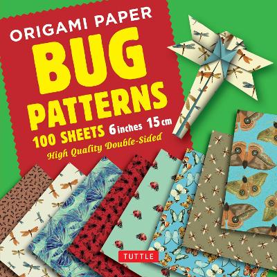 Book cover for Origami Paper Bug Patterns - 6 inch (15 cm) - 100 Sheets