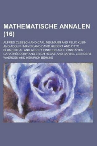 Cover of Mathematische Annalen (16 )