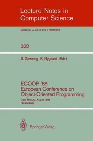 Cover of ECOOP '88 European Conference on Object-Oriented Programming