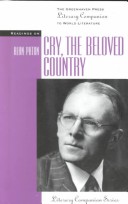 Cover of Readings on "Cry, the Beloved Country"