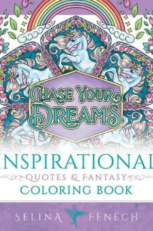 Cover of Inspirational Quotes and Fantasy Coloring Book
