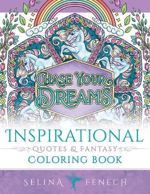 Book cover for Inspirational Quotes and Fantasy Coloring Book