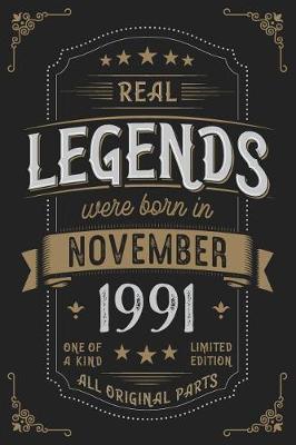 Book cover for Real Legends were born in November 1991