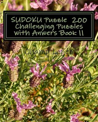 Book cover for SUDOKU Puzzle 200 Challenging Puzzles with Anwers Book 11