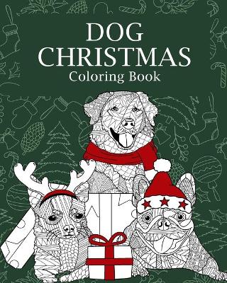 Book cover for Dog Christmas Coloring Book