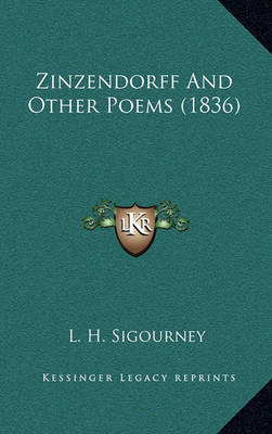 Book cover for Zinzendorff and Other Poems (1836)