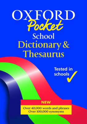 Book cover for Pocket School Dictionary and Thesaurus Combined