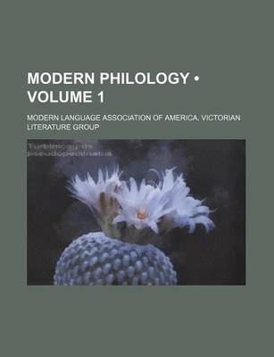 Book cover for Modern Philology (Volume 1 )