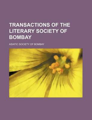 Book cover for Transactions of the Literary Society of Bombay