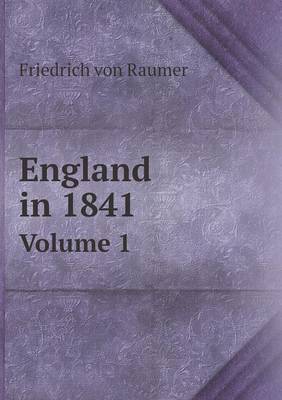 Book cover for England in 1841 Volume 1