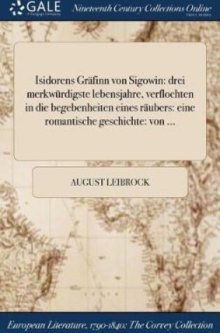 Cover of Isidorens Grafinn Von Sigowin