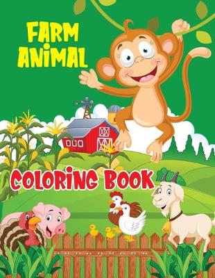 Book cover for Farm Animal Coloring Book