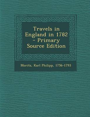 Book cover for Travels in England in 1782