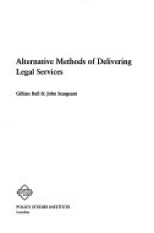 Cover of Alternative Methods of Delivering Legal Services