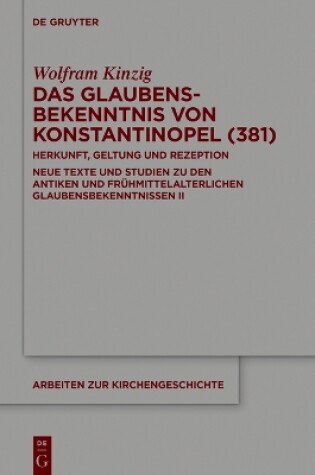 Cover of Das Glaubensbekenntnis Von Konstantinopel (381)