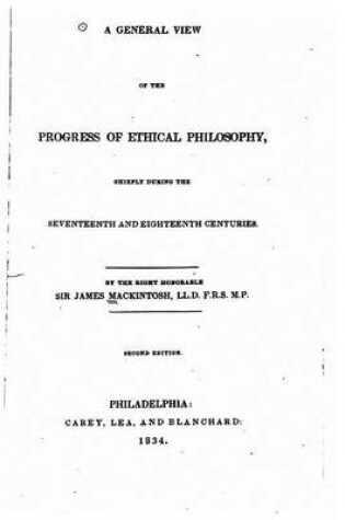 Cover of A General View of the Progress of Ethical Philosophy