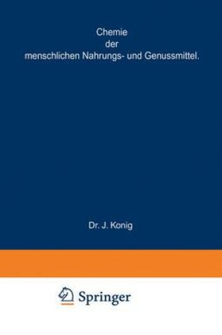 Cover of Chemische Zusammensetzung der menschlichen Nahrungs- und Genussmittel