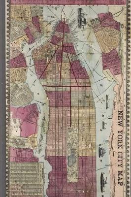 Book cover for Antique 1857 Map of New York City Journal