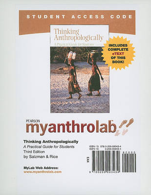 Book cover for MyLab Anthropology with Pearson eText -- Standalone Access Card -- for Thinking Anthropologically