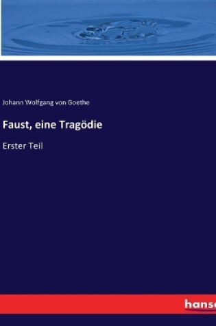 Cover of Faust, eine Tragödie