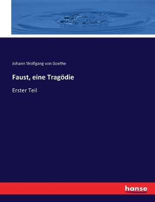 Book cover for Faust, eine Tragödie